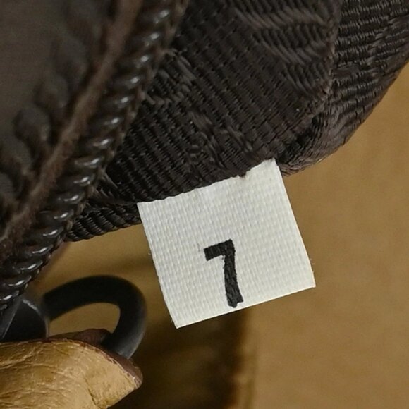 PRADA Logo Backpack Bag Drawstring Nylon Leather Beige Italy 38KA864 - Picture 14 of 15